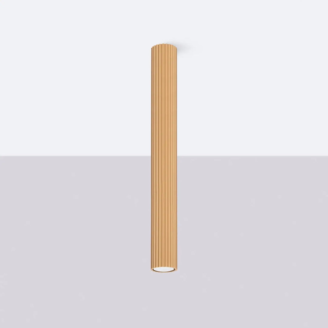 Plafonnier karbon 60 or à finition dorée avec design minimaliste et ampoules gu10 interchangeables cylindrical