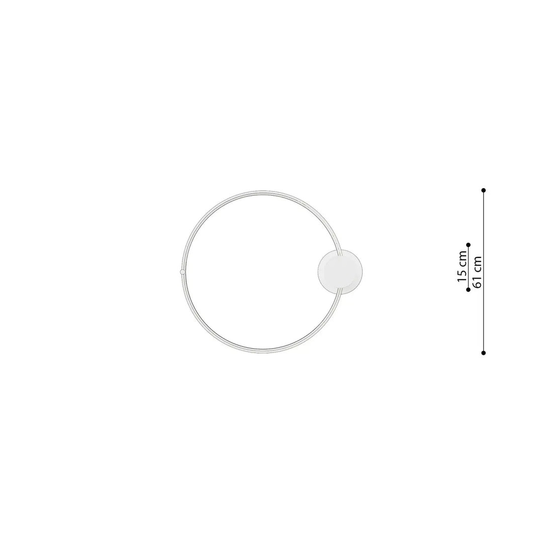 Luminaire plafonnier rio 55 noir avec design unique anneau double et disque central pour efficacité lumineuse élevée