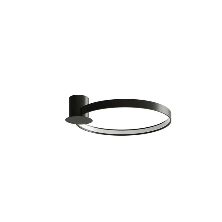 Luminaire plafonnier rio 55 noir avec design unique circulaire et accents métalliques offrant une efficacité lumineuse élevée