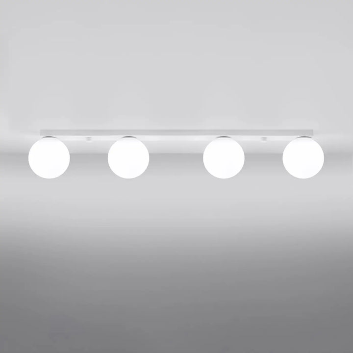 Plafon yoli 4 blanc lampe plafond moderne avec quatre ampoules sphériques classe à part dans votre intérieur