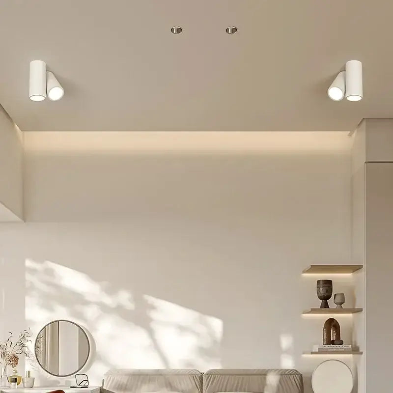 Luminaire plafonnier design minimaliste noir et blanc