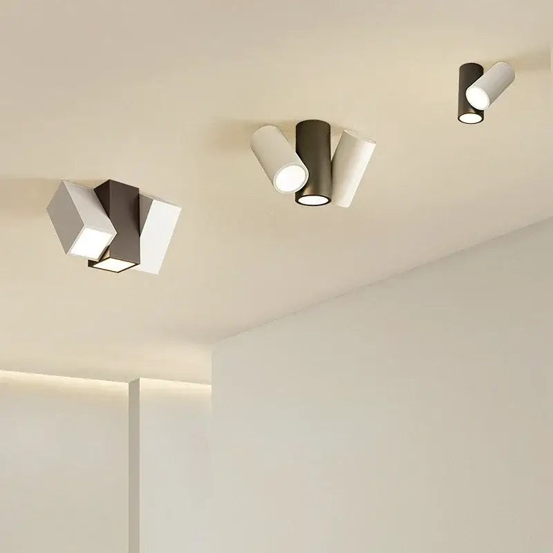 Luminaire plafonnier design minimaliste noir et blanc