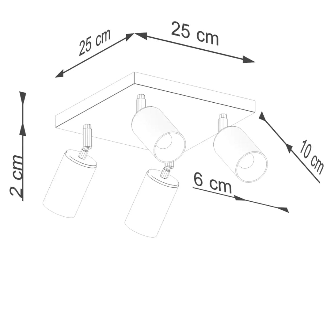 Plafonnier winx noir doré avec trois têtes cylindriques réglables alliant design moderne et fonctionnalité lampe winx allie