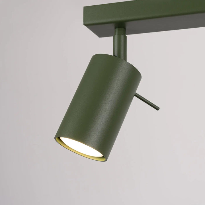 Luminaire plafonnier ring 2 vert olive lampe ring minimalisme moderne avec éclairage flexible et bras ajustable mat