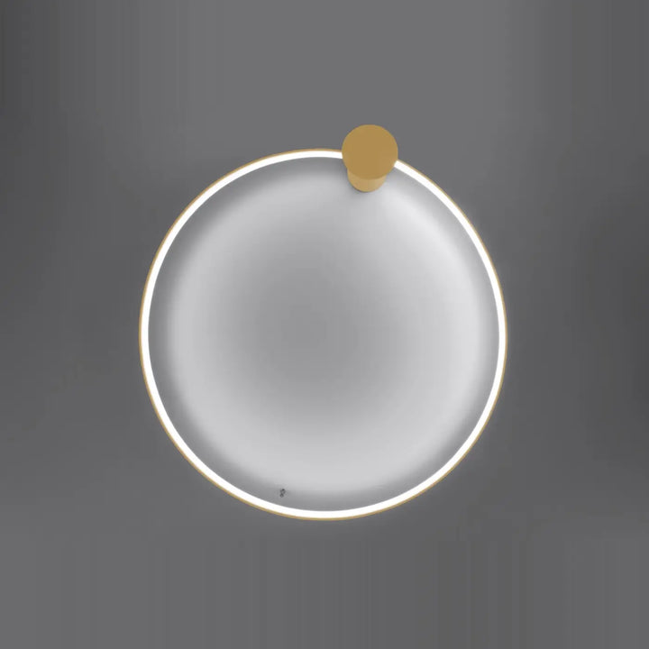 Plafonnier rio 110 en blanc avec bouton doré, design unique offrant une efficacité lumineuse élevée