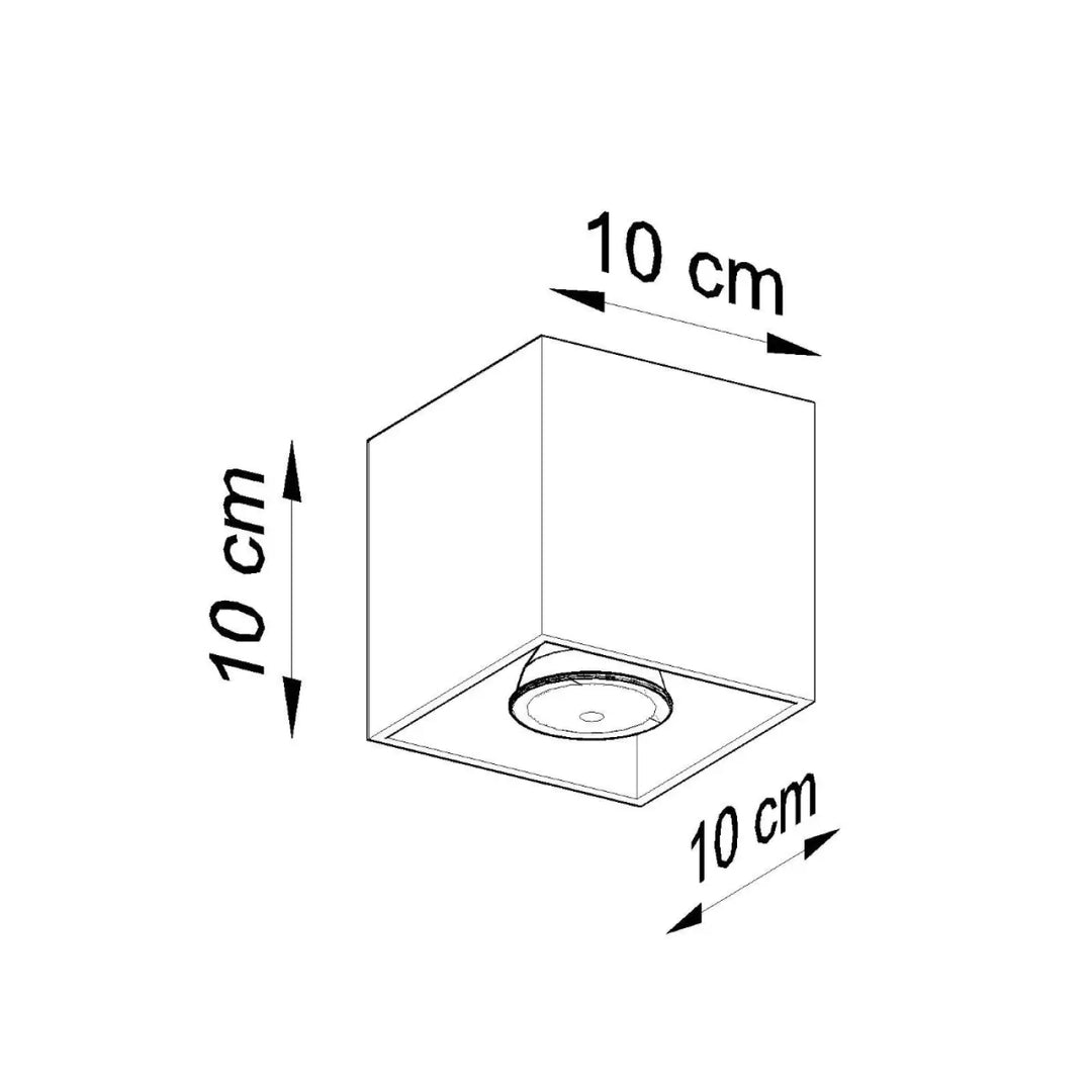 Luminaire plafonnier quad 1 gris cube 10 cm montées individuellement pour une magnifique décoration moderne minimale