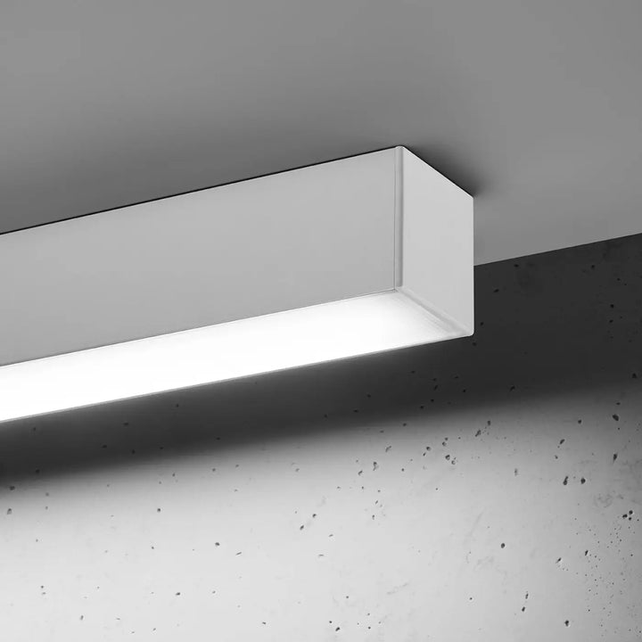 Luminaire plafonnier blanc rectangulaire collection pinne avec paramètres d’éclairage 4000k moderne et élégant