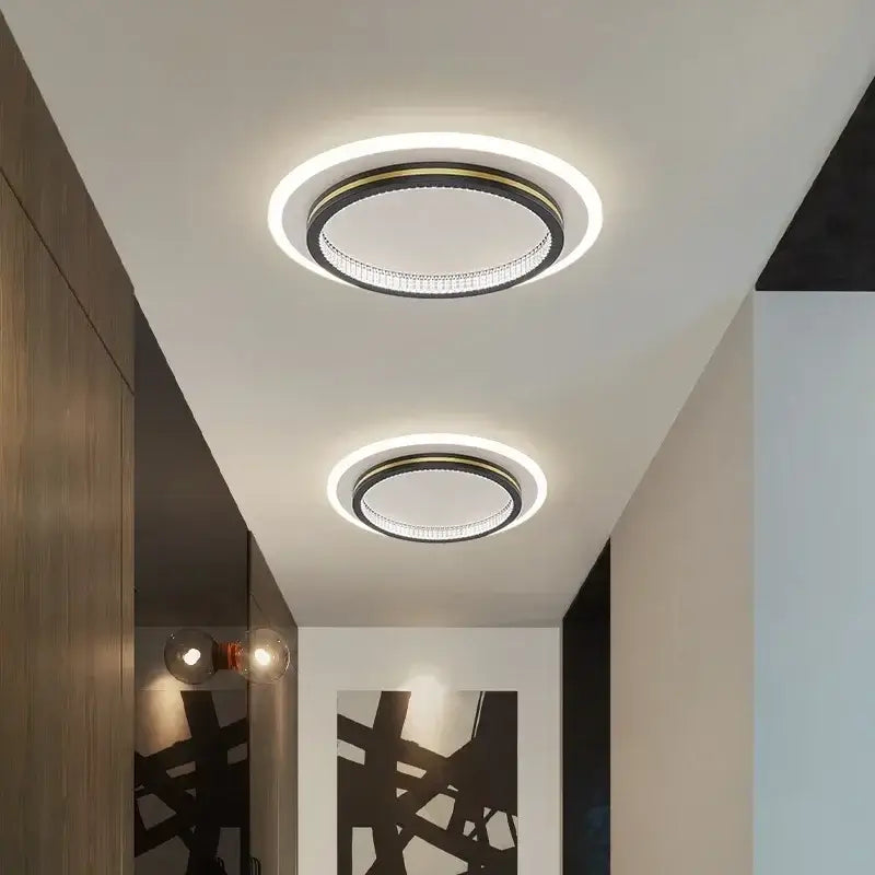 Luminaire Plafonnier LED Noir ou Doré avec Formes Différentes