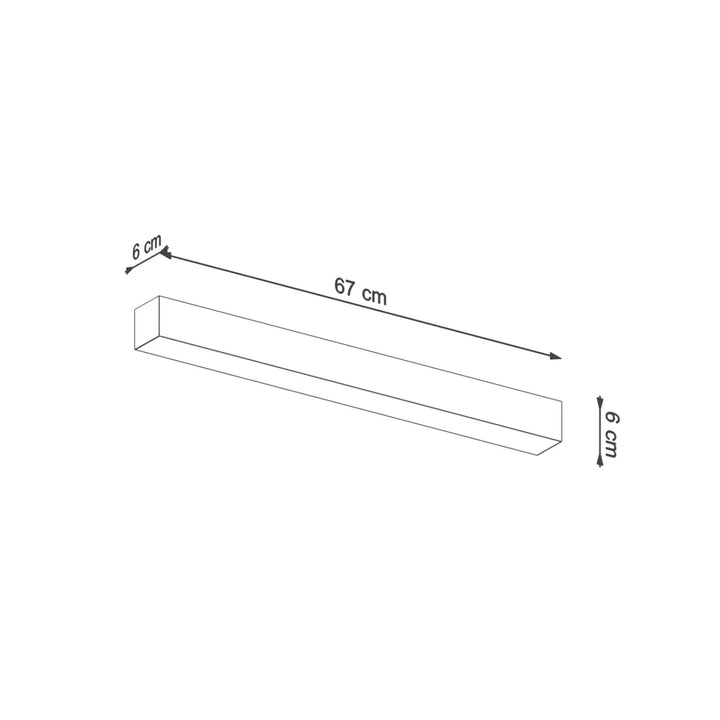 Luminaire plafonnier pinne 67 noir 67 cm collection pinne avec paramètres d’éclairage et différentes tailles disponible
