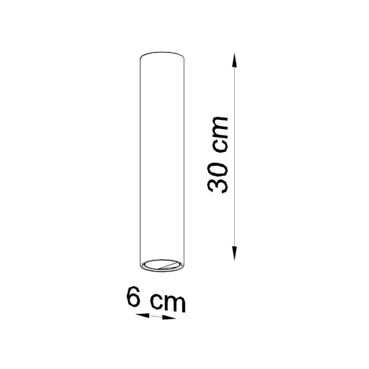 Luminaire plafonnier lagos 30 noir en verre transparent cylindrique 30 cm x 6 cm pour une élégance moderne et lumière fonctionnelle