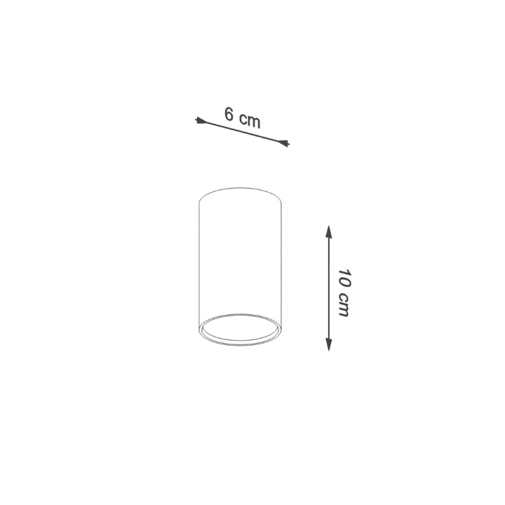 Plafonnier lagos noir avec vase en verre cylindrique minimaliste 6 cm diamètre 10 cm hauteur pour lumière fonctionnelle