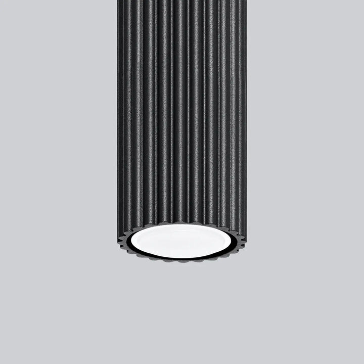 Plafonnier karbon allie noir avec design minimaliste et ampoules gu10 interchangeables à panneau ovale lumineux