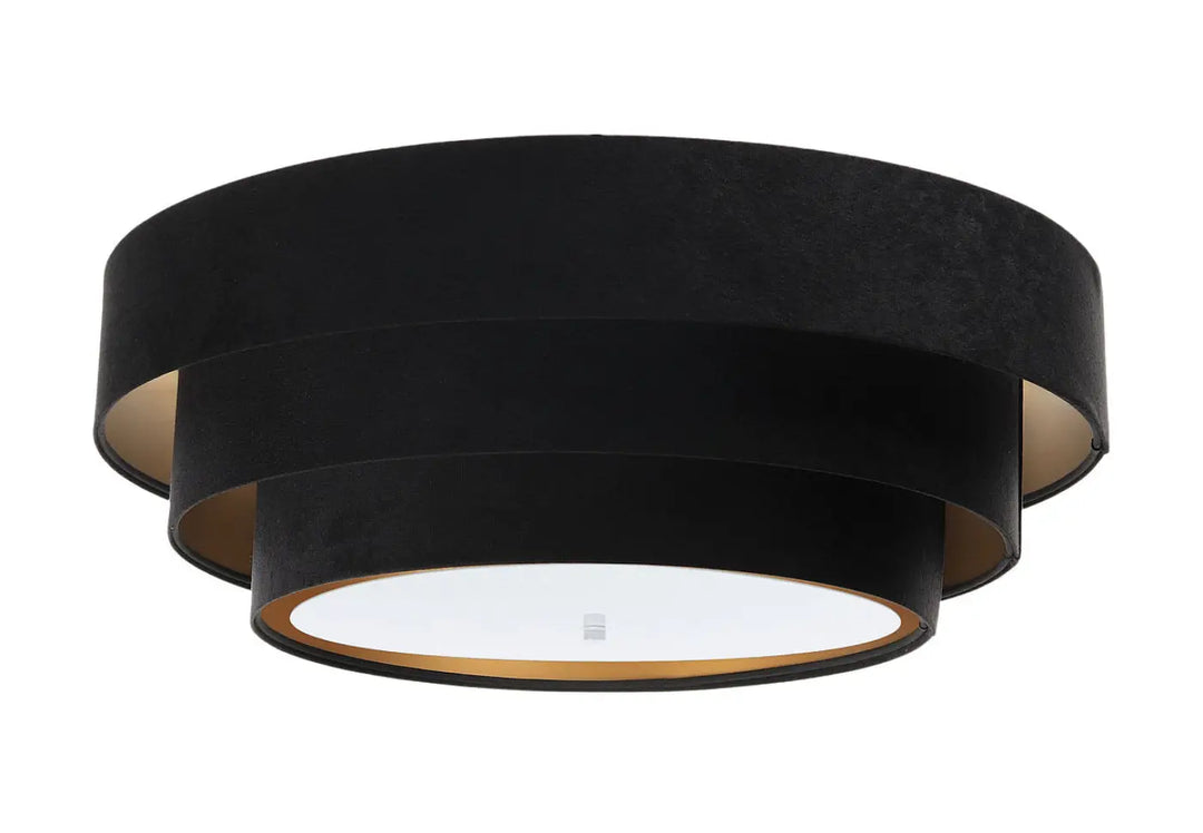 Plafond Triniti Veloursstoff – Black/Gold
