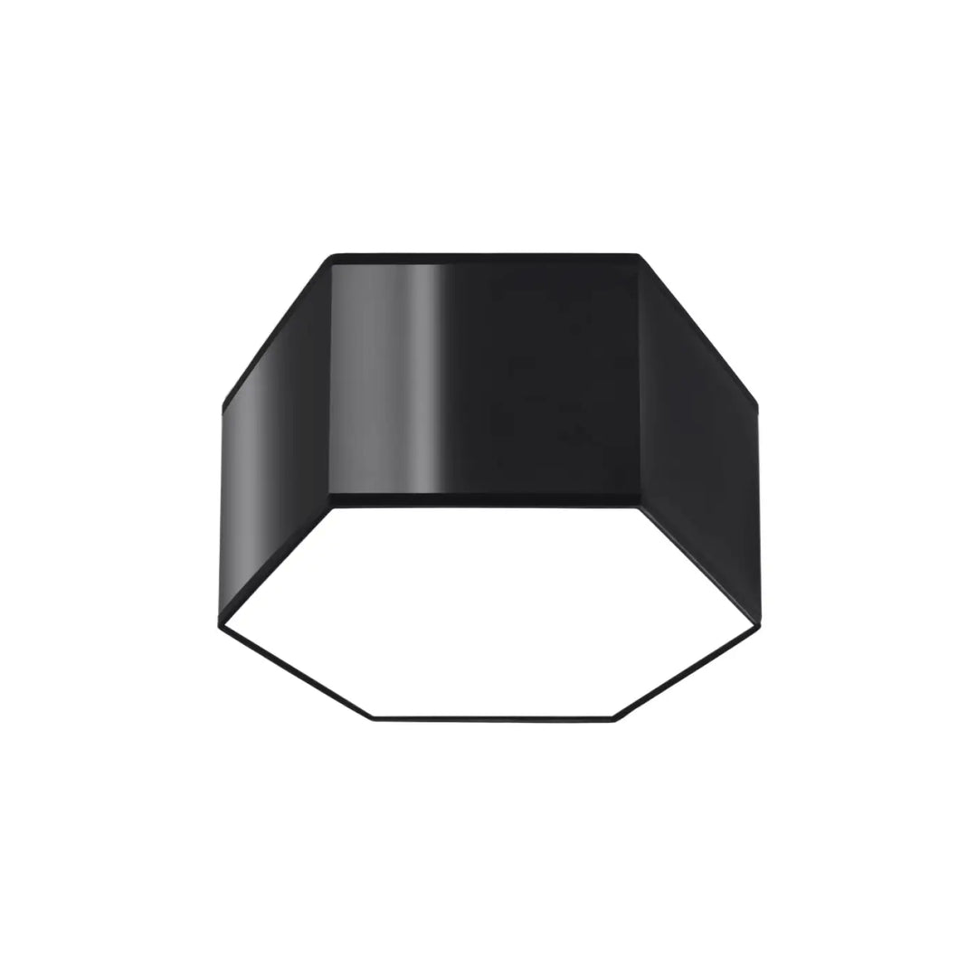 Luminaire plafonnier sunde 15 noir avec formes géométriques hexagonales et finition mate moderne