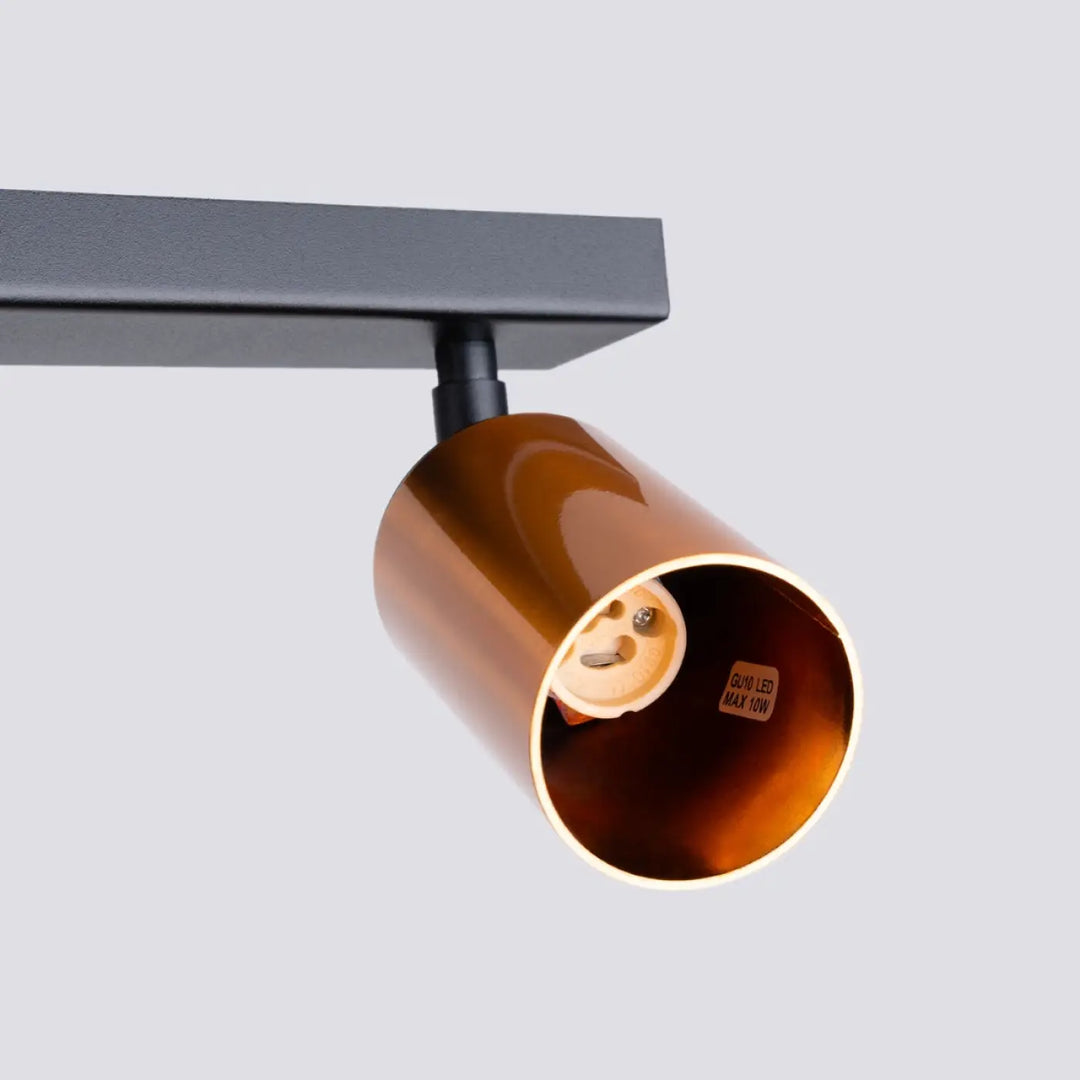 Plafonnier winx 4l noir cuivre avec design moderne et douille e27 exposée lampe winx allie élégance et fonctionnalité
