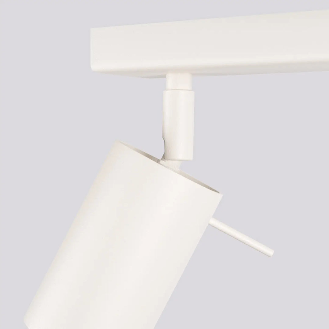 Luminaire plafonnier ring 2 beige avec lampe ring design minimalisme moderne et éclairage flexible en cylindre blanc