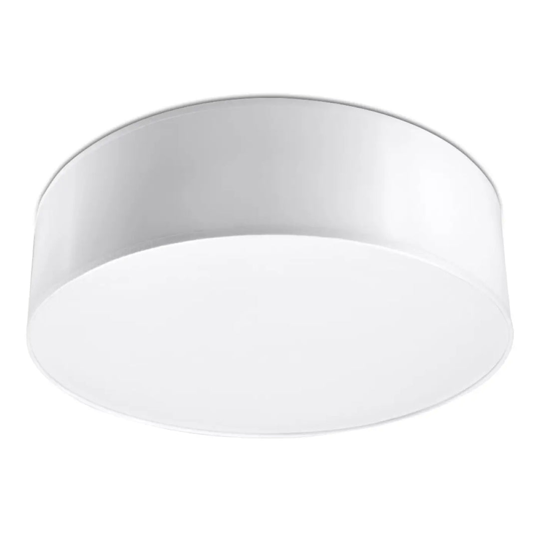 Plafonnier rond blanc luminaire plafonnier arena 35 avec forme riche et finition mate pour éclairage polyvalent