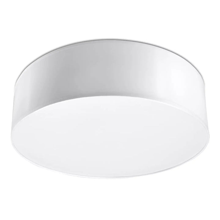 Plafonnier rond blanc luminaire plafonnier arena 35 avec forme riche et finition mate pour éclairage polyvalent