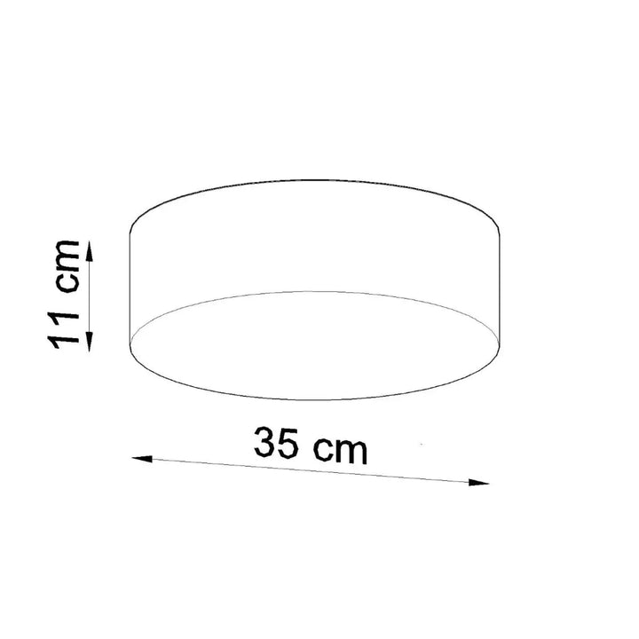 Luminaire plafonnier arena 35 blanc en forme cylindrique minimaliste avec éclairage polyvalent et design riche plafonnier rond