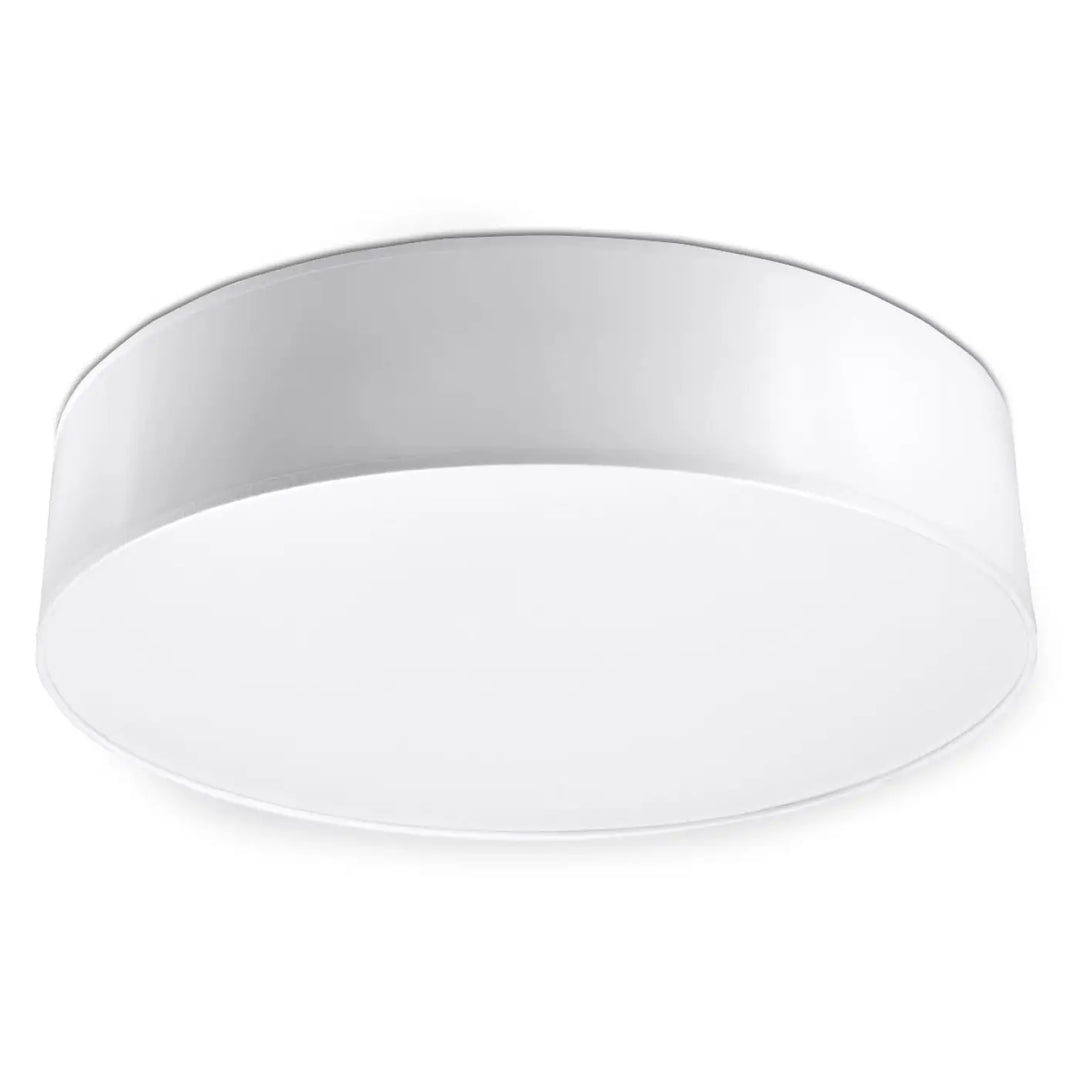 Plafonnier rond blanc arena 45 avec éclairage polyvalent et forme riche finition mate moderne