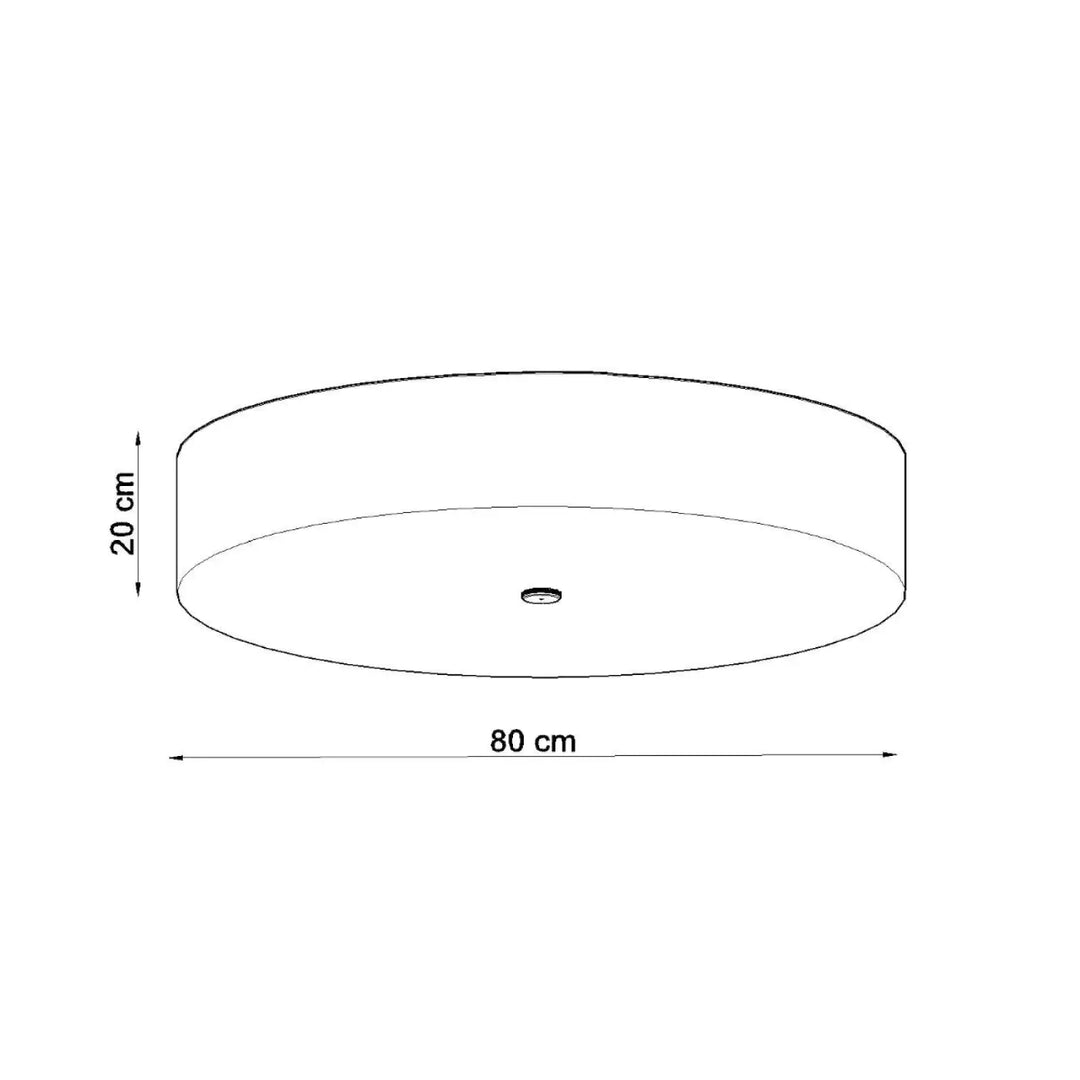 Luminaire plafond skala 80 blanc 80 cm de large 20 cm de haut éclairage circulaire pour décoration élégante et plafond minimaliste
