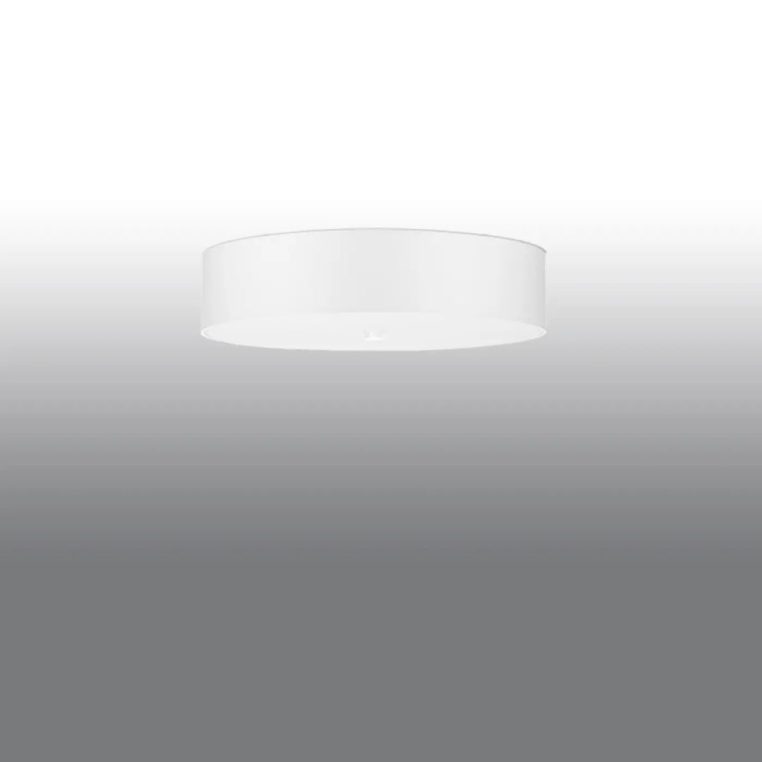 Luminaire plafonnier skala 50 blanc cylindrique avec design moderne pour un plafond minimaliste et décoration élégante