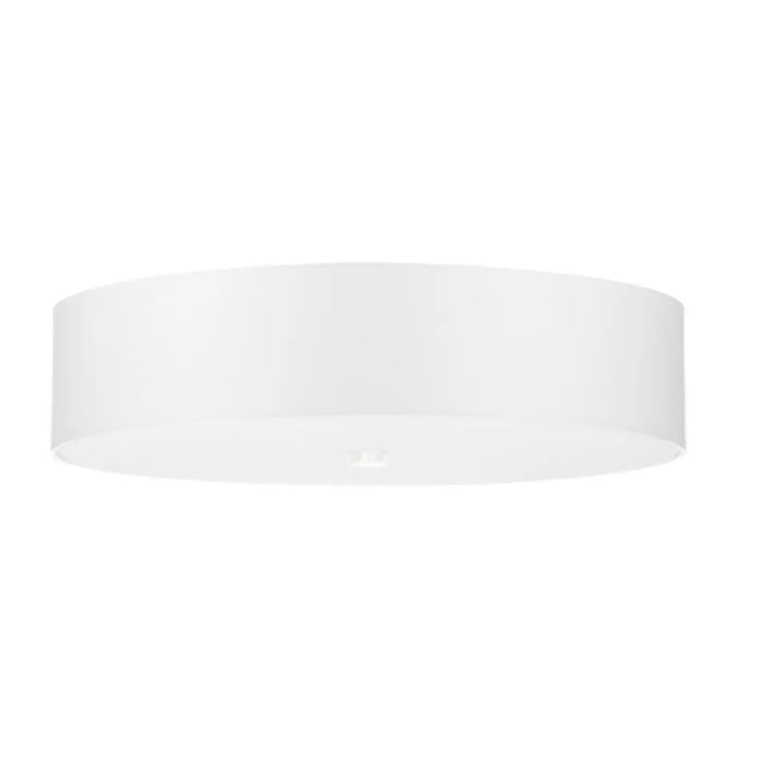 Luminaire plafonnier skala 50 blanc cylindrique avec finition lisse et brillante pour plafond minimaliste élégant