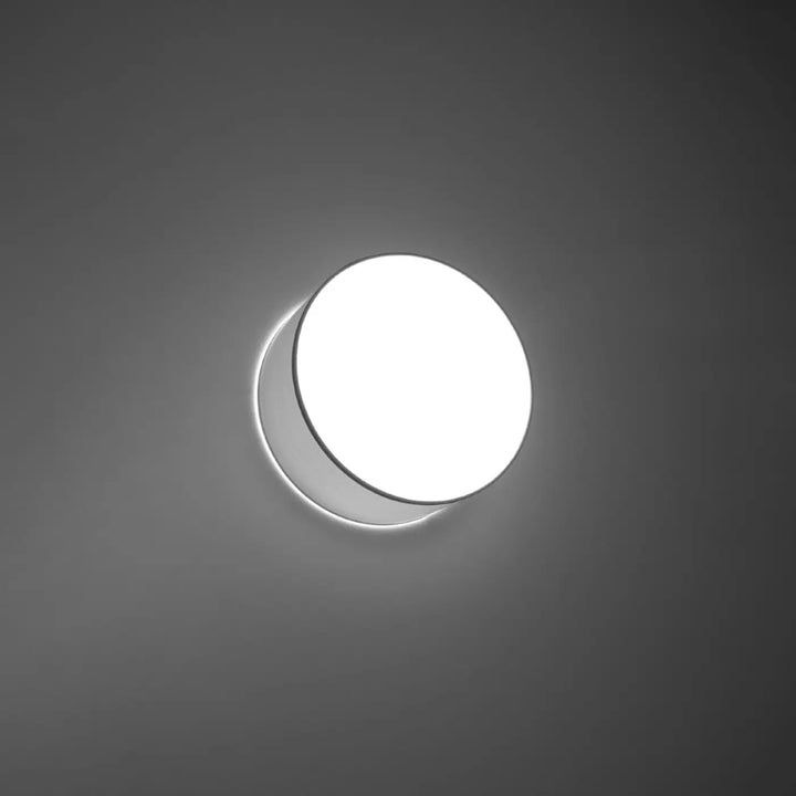 Plafonnier rond led blanc arena gris avec éclairage polyvalent et forme riche design minimaliste