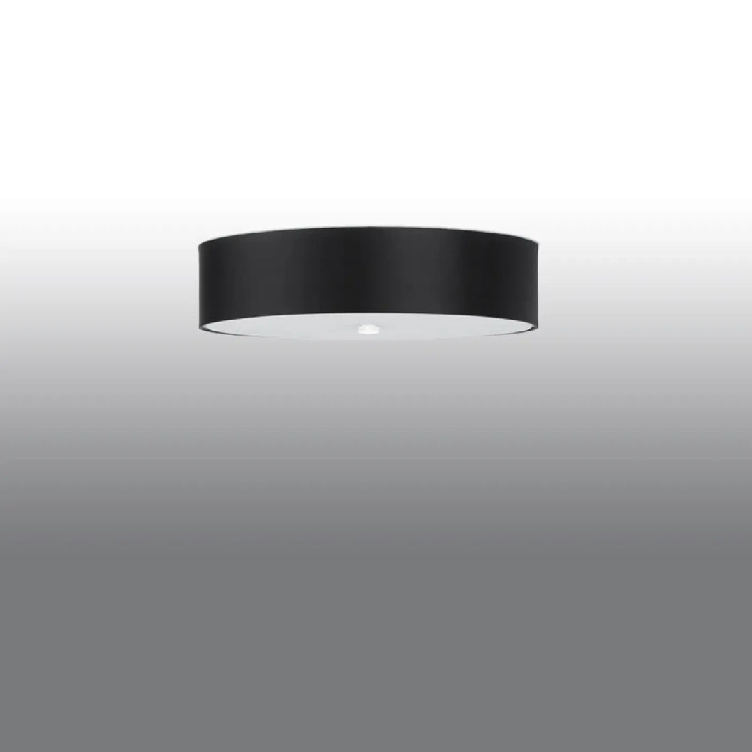 Luminaire plafonnier skala 50 noir avec surface mate et intérieur blanc pour une décoration élégante et plafond minimaliste