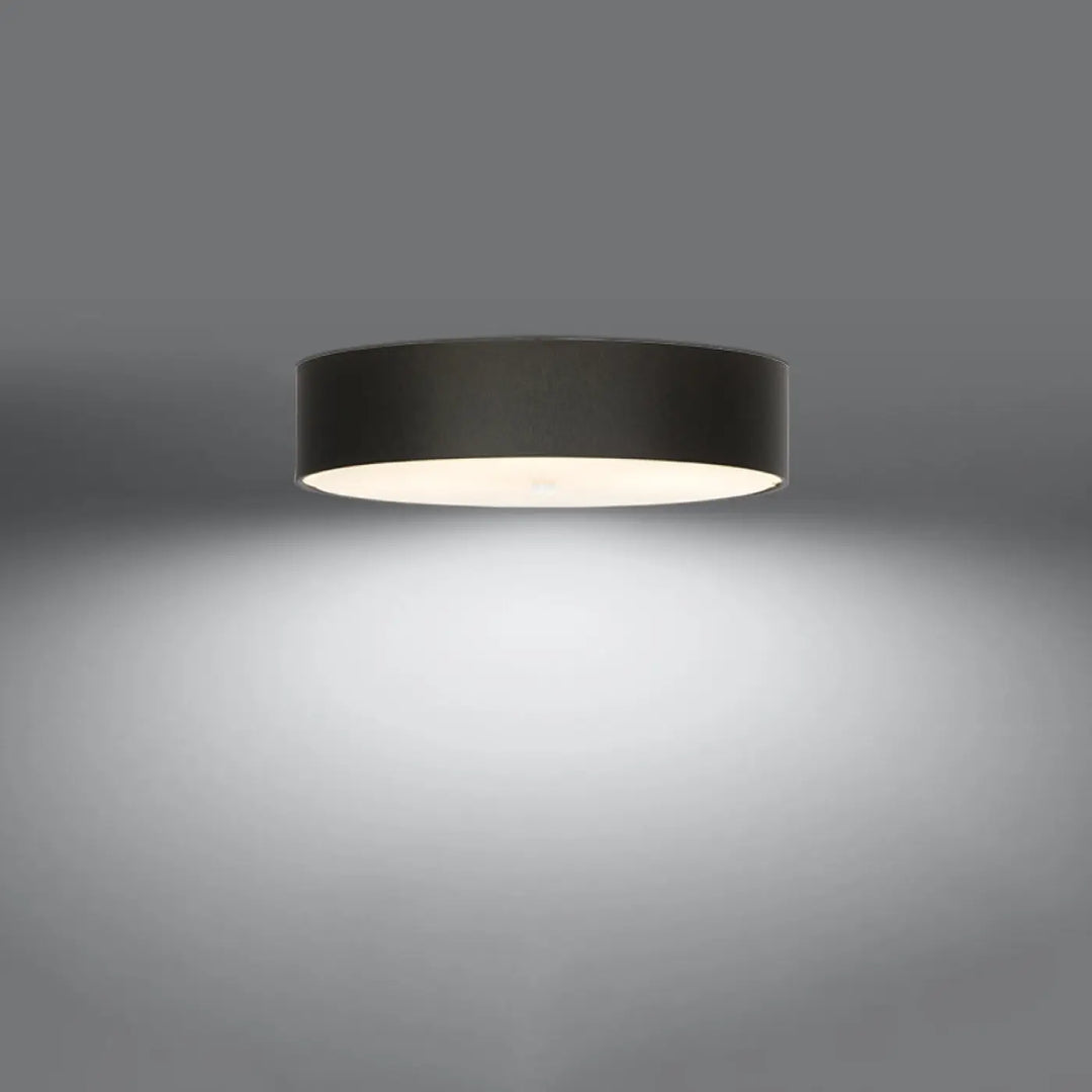 Luminaire plafonnier skala 50 noir cylindrique minimaliste avec éclairage blanc chaud pour décoration élégante plafond minimaliste