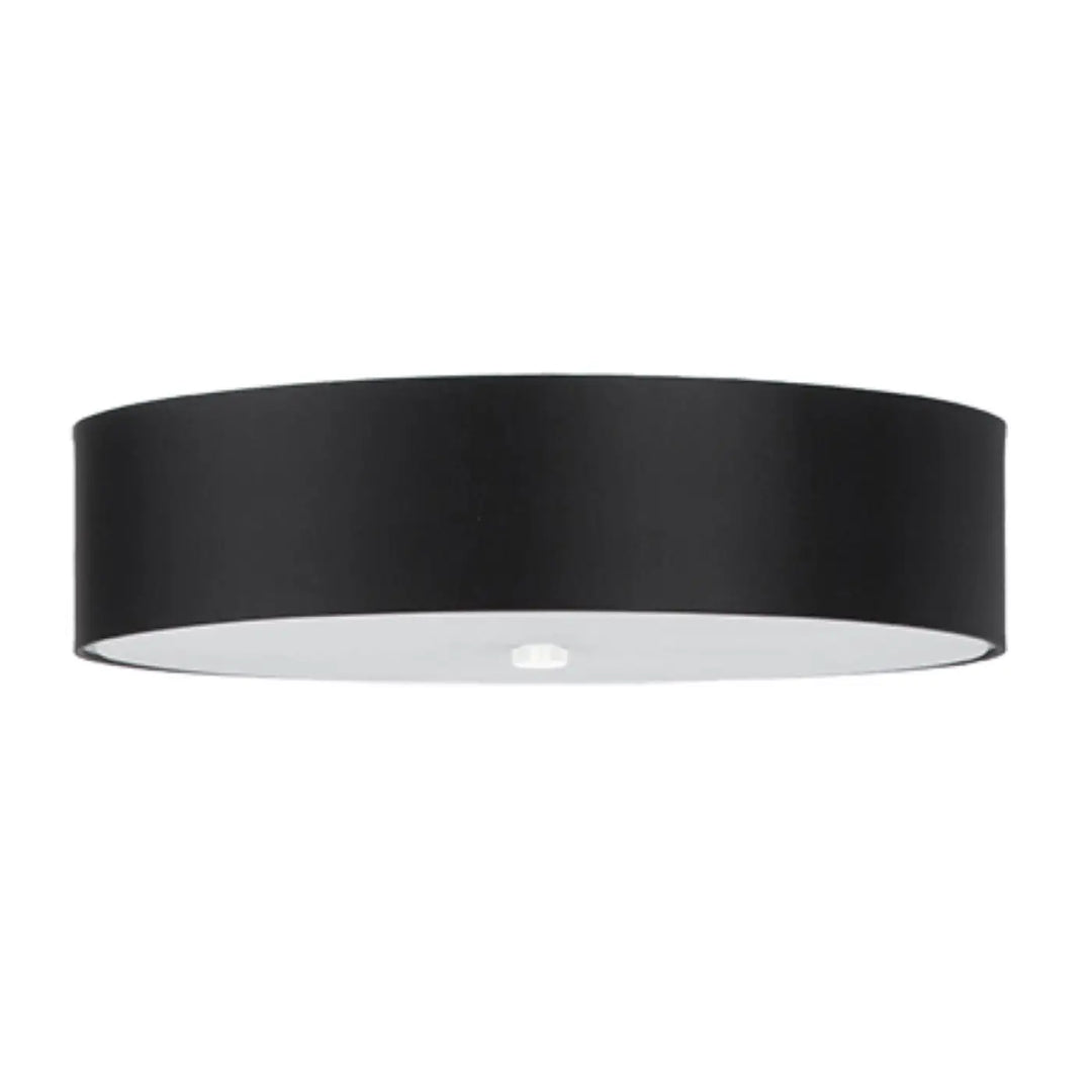 Luminaire plafonnier skala 50 noir cylindre mat intérieur blanc pour plafond minimaliste et décoration élégante