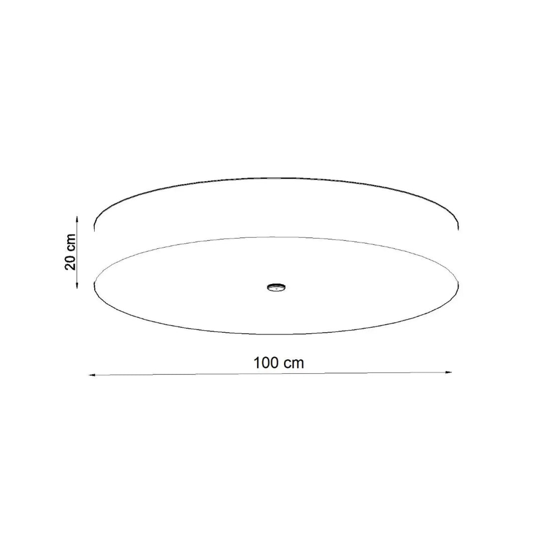 Luminaire plafonnier skala 100 noir avec design minimaliste de 100 cm de diamètre pour une décoration élégante plafond minimaliste