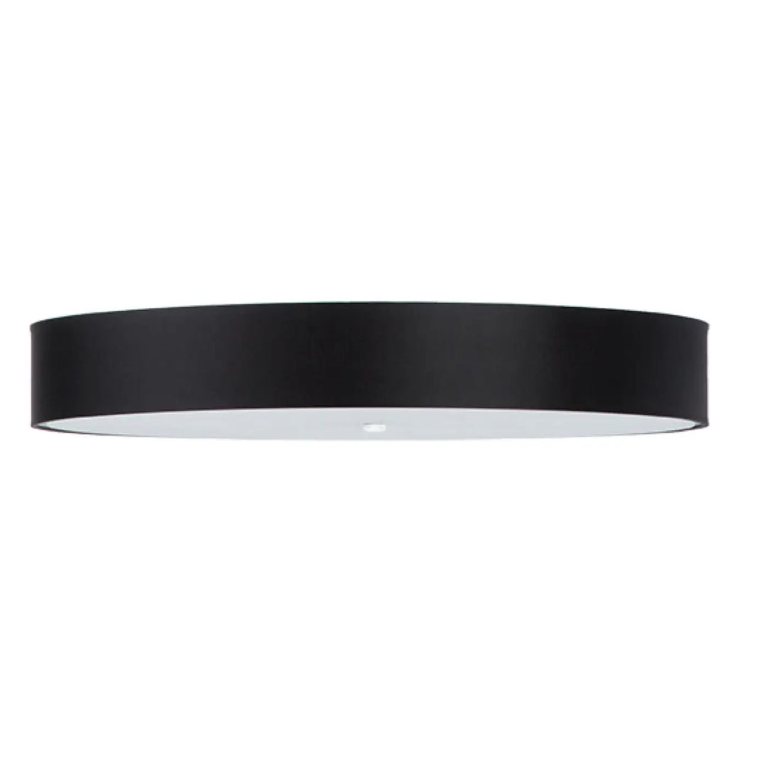 Luminaire plafonnier skala 100 noir cylindre mat avec intérieur blanc pour plafond minimaliste et décoration élégante