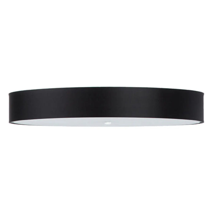 Luminaire plafonnier skala 100 noir cylindre mat avec intérieur blanc pour plafond minimaliste et décoration élégante