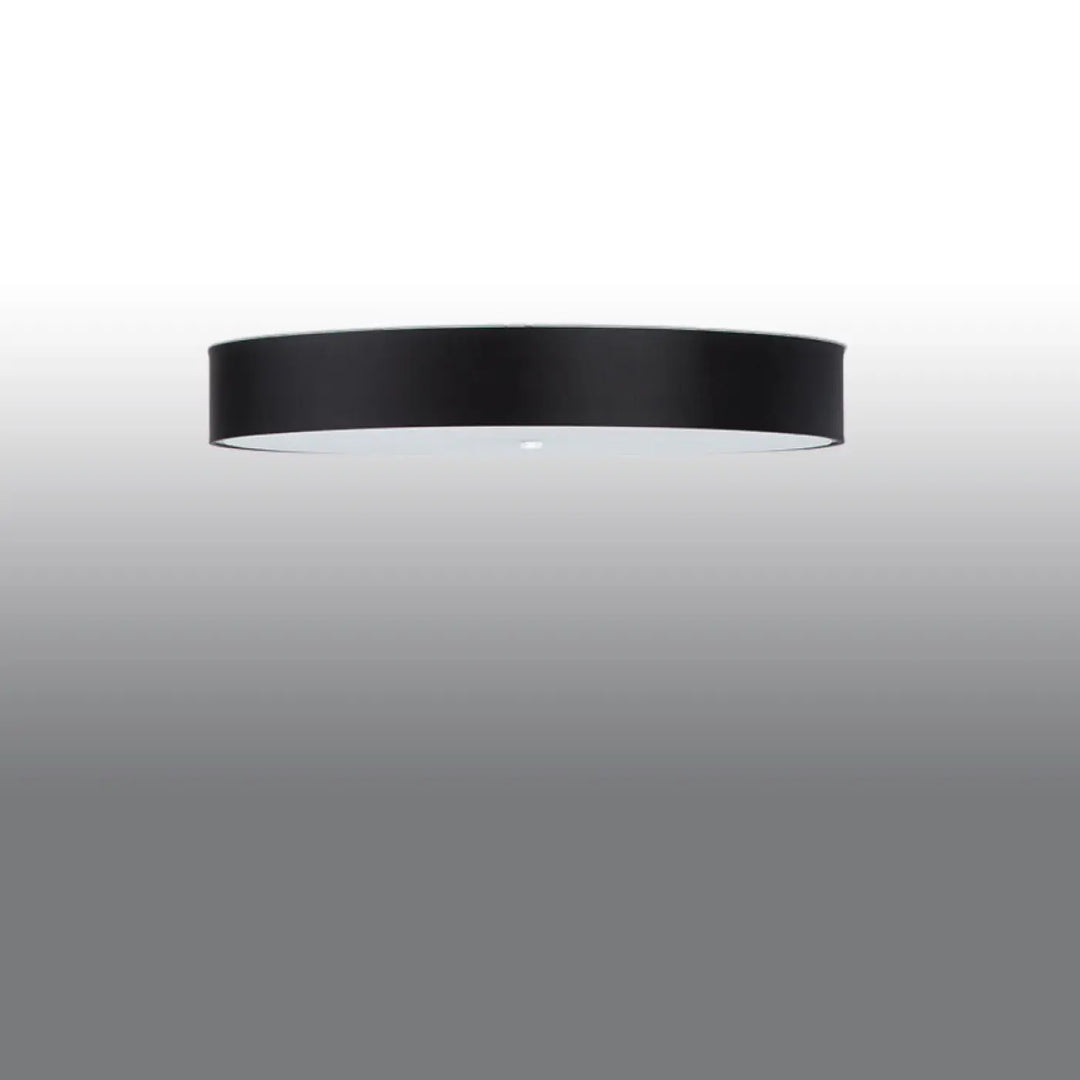 Luminaire plafonnier skala 100 noir, lumière circulaire noire avec finition mate pour un plafond minimaliste élégant
