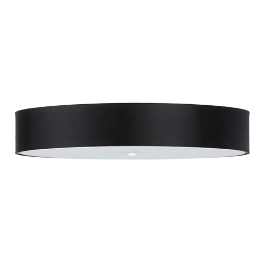 Luminaire plafond skala 80 noir cylindrique avec finition mate et intérieur blanc pour décoration élégante minimaliste