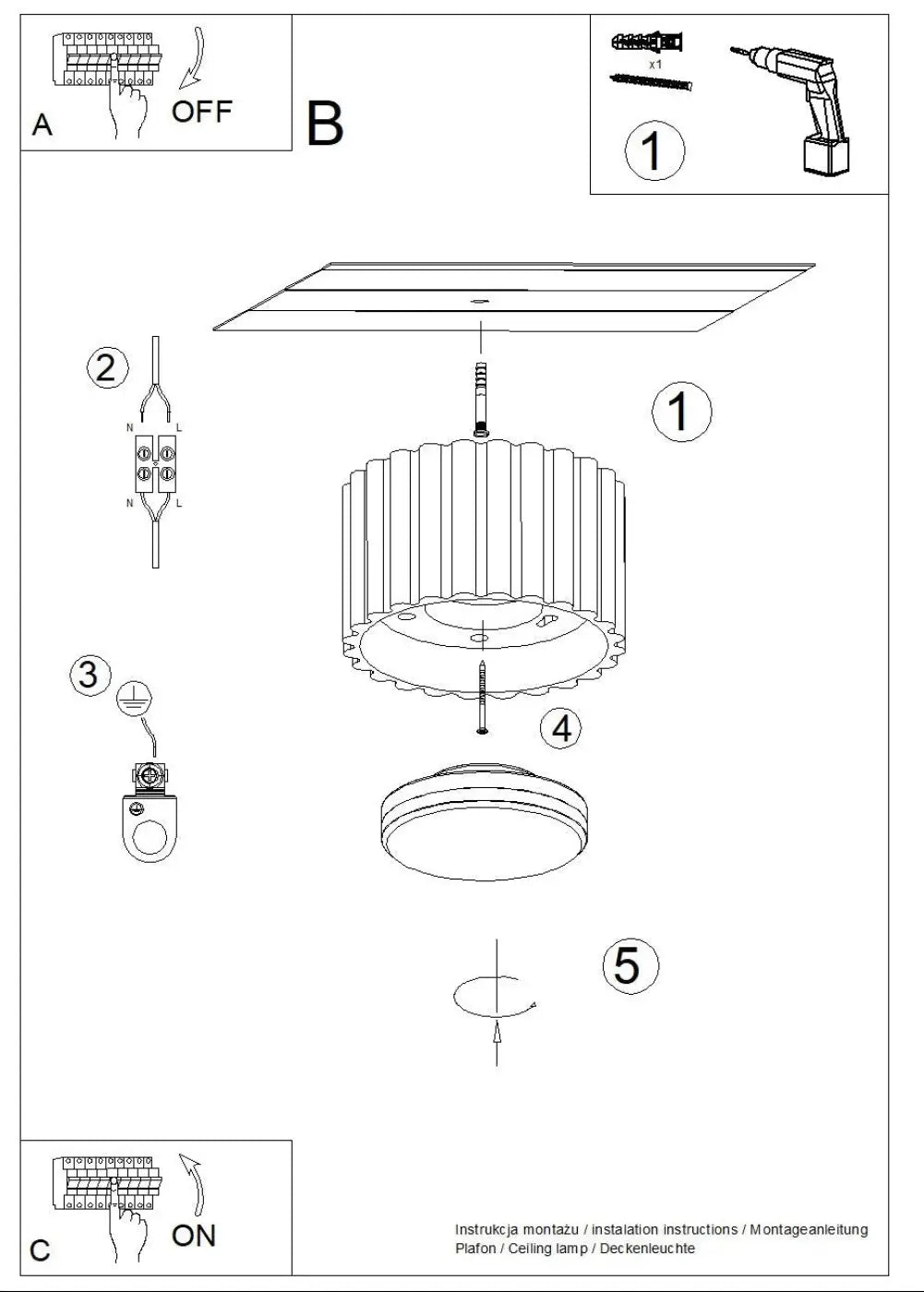 Le luminaire plafonnier aura 1 rouge ochra présente une forme unique inspirée avec un corps cylindrique à rainures