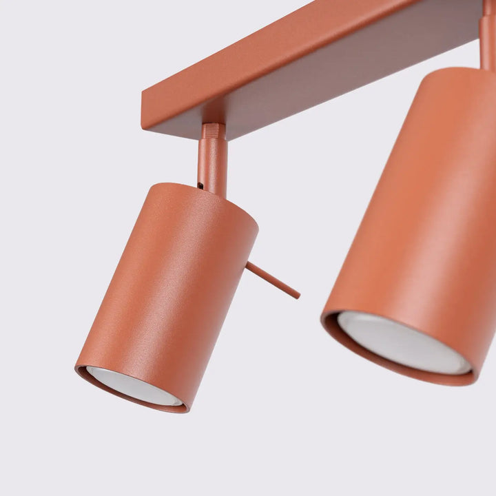 Luminaire plafonnier ring 6l cuivre avec tête ajustable en minimalisme moderne pour un éclairage flexible