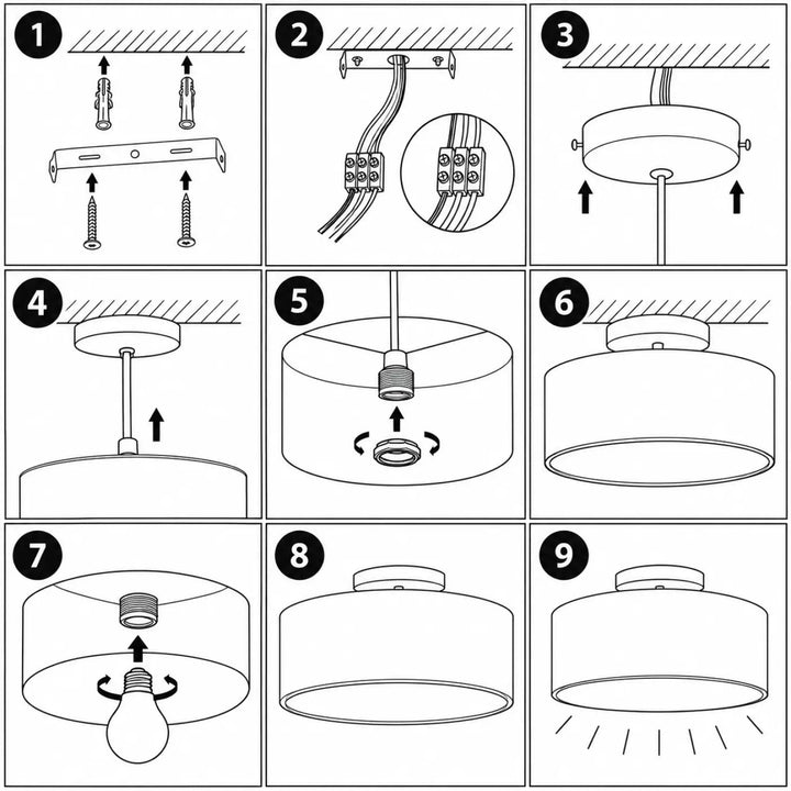 Luminaire plafonnier jasmin avec abat-jour cylindrique blanc pour une atmosphère chaleureuse et un design cylindrique élégante