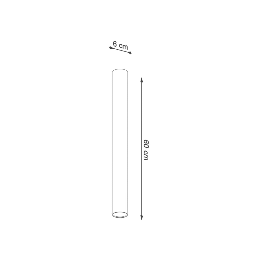 Luminaire plafonnier lagos 60 noir cylindrique 60 cm hauteur 6 cm diamètre élégance moderne et lumière fonctionnelle