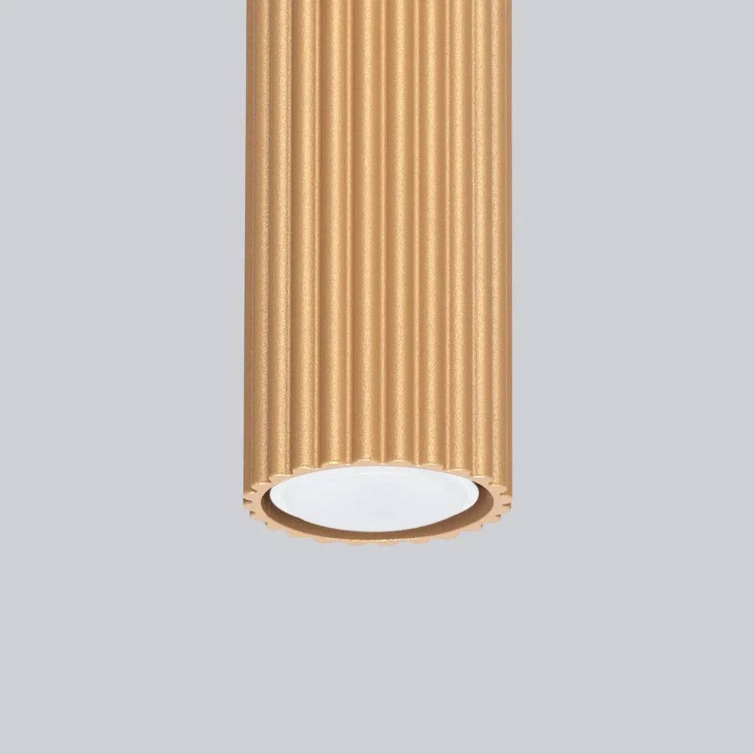 Luminaire plafonnier karbon 40 or avec design minimaliste et ampoules gu10 interchangeables blanc diffuseur circulaire