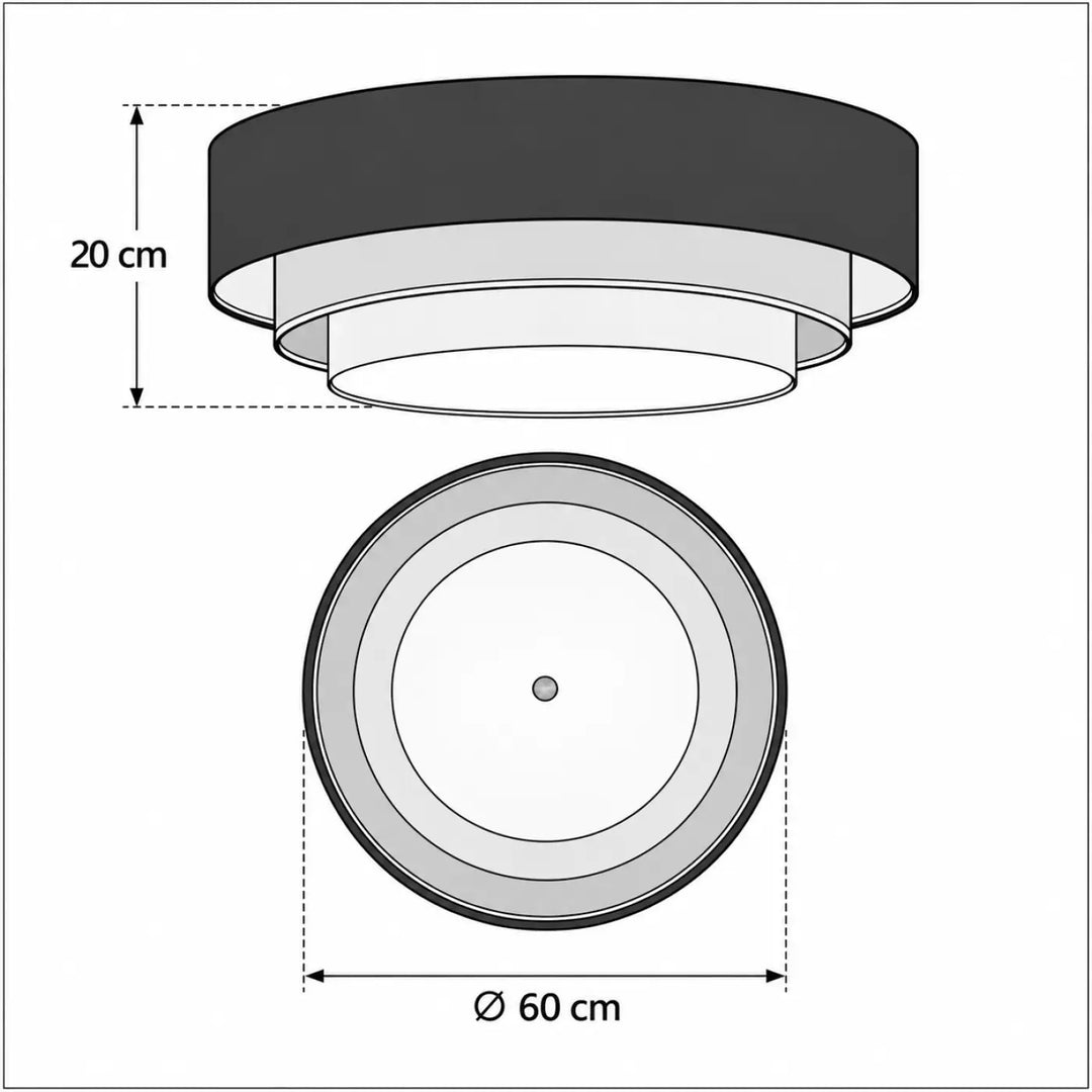 Luminaire plafonnier triniti elegant avec design cuivre et anneaux blancs concentriques pour atmosphère chaleureuse vert beige cuivre
