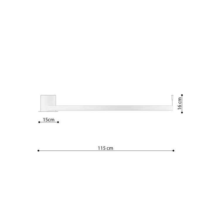 Luminaire plafonnier collection rio design moderne led blanc profil 15 cm largeur 16 cm hauteur vert olive 4000k