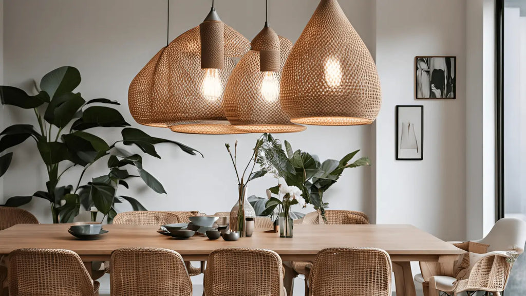 luminaire rotin leroy merlin