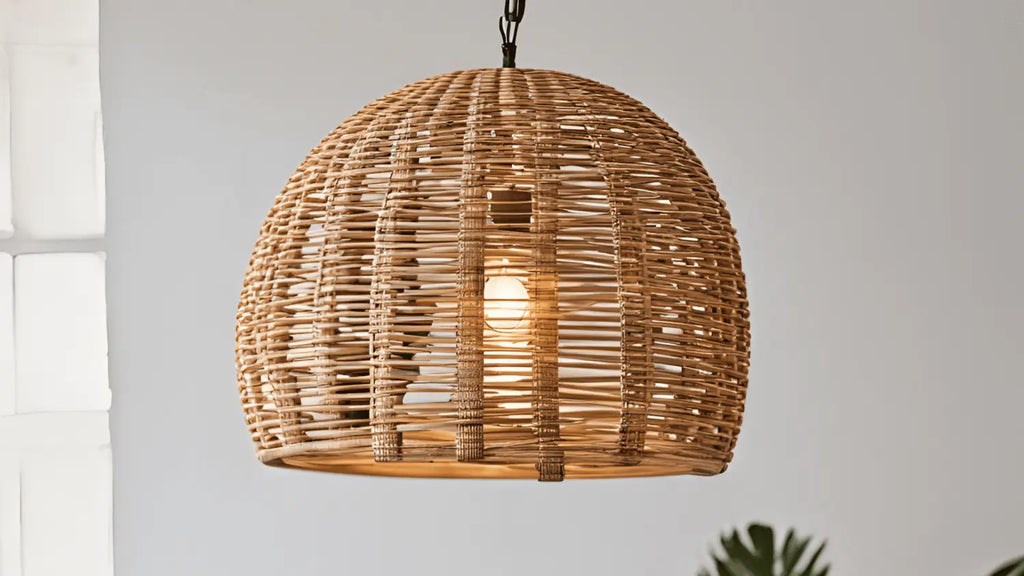 luminaire rotin pas cher