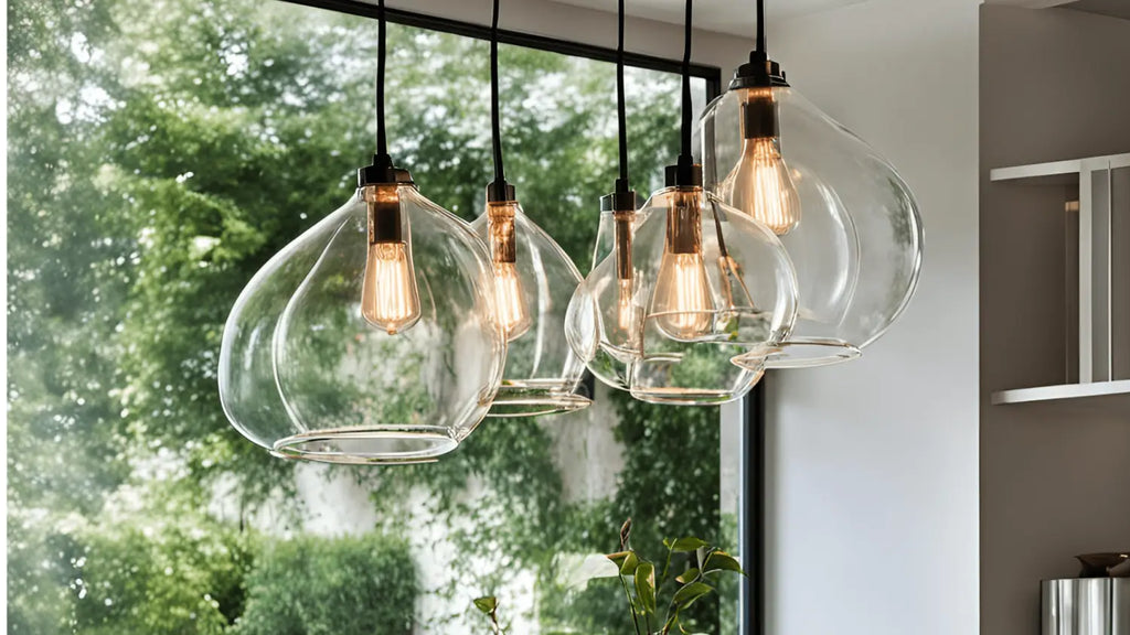 suspension luminaire verre fumé