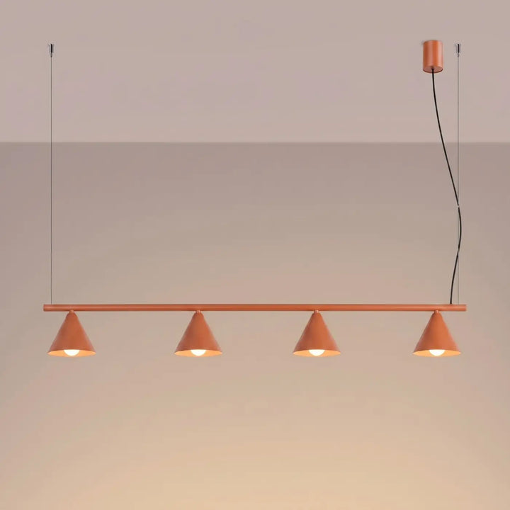 Lustre ocre rouge allumé