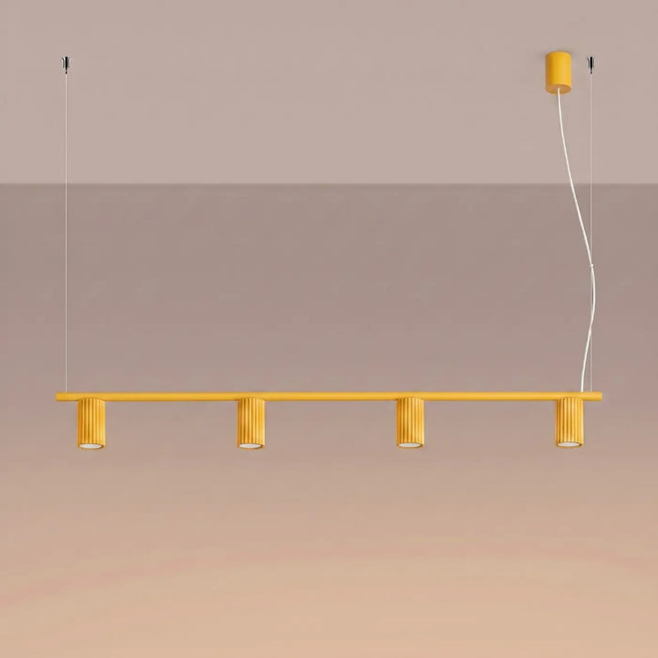 Lustre jaune allumé