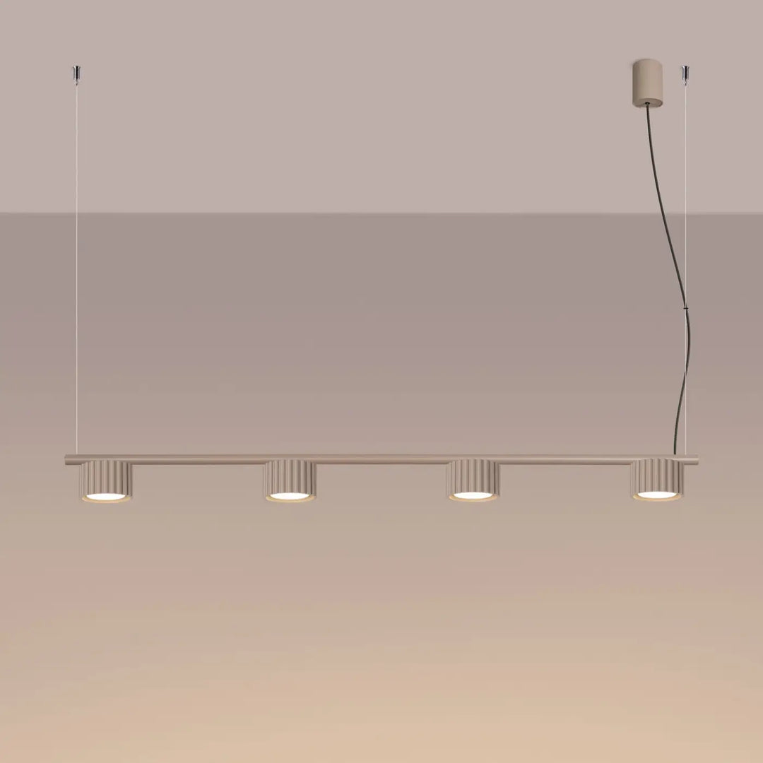 Lustre taupe allumé