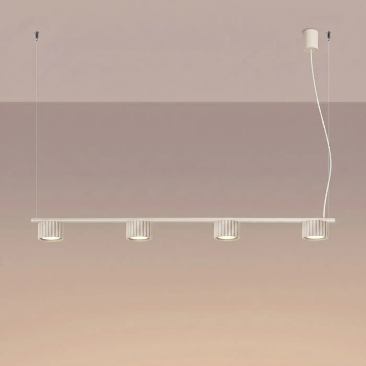 Lustre beige allumé